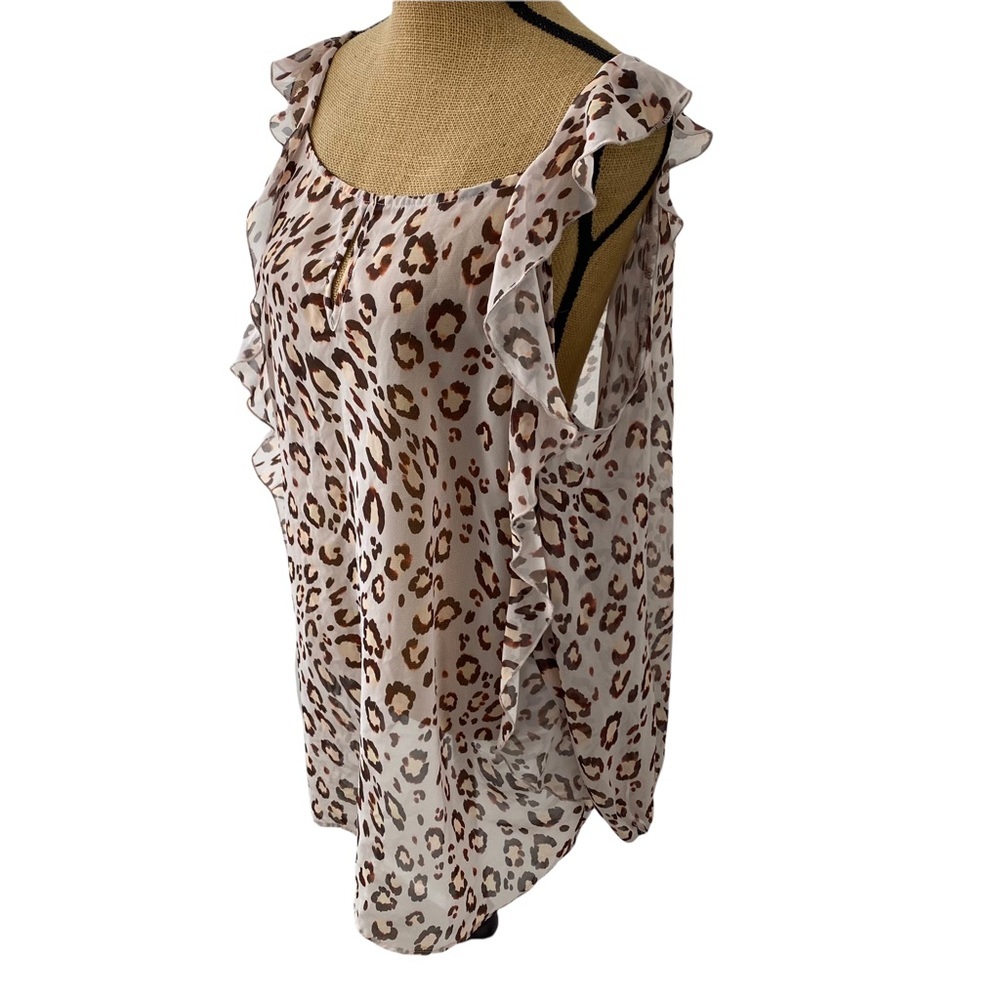 Fabulous Simply Be Capsule Leopard Print Cold Shoulder Top Blouse Shirt size 18